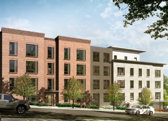 Rendering of the Exterior of Terraces at Arlington View | Terraces at Arlington View | Affordable Arlington Apartments